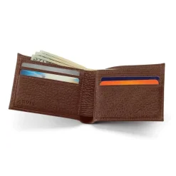 Orvis Wallets|American Bison Thinfold Leather Wallet Brown