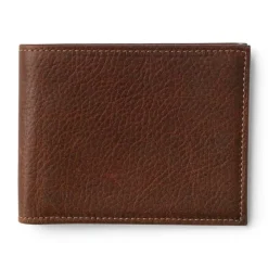 Orvis Wallets|American Bison Thinfold Leather Wallet Brown