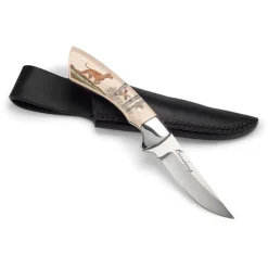 Orvis Knives|Beauchamp Scrimshaw Knife Grouse Flush