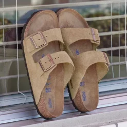 Orvis Sandals|Birkenstock® Arizona Soft Footbed Sandals Taupe C-D