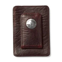 Orvis Wallets|Bison Buffalo-Nickel Money Clip Brown