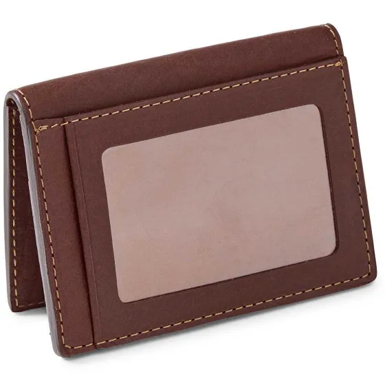 Orvis Wallets|Bison Leather Folding Card Carrier Brown