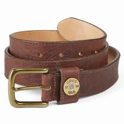 Orvis Belts|Bison Leather Shotshell Belt Brown