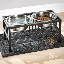 Orvis Bowls, Feeders & Food Storage|Black Steel Raised Feeder