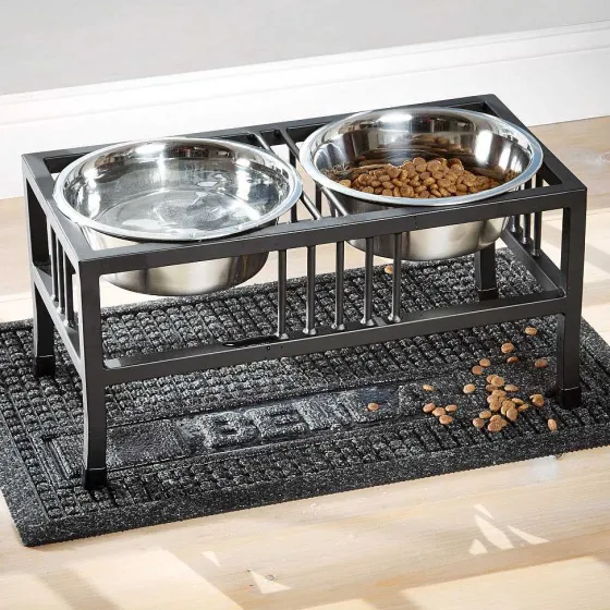 Orvis Bowls, Feeders & Food Storage|Black Steel Raised Feeder