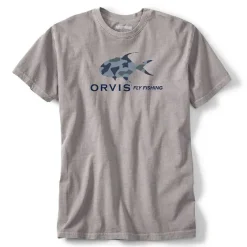 Orvis Shirts|Camo Permit Tee Heather Grey