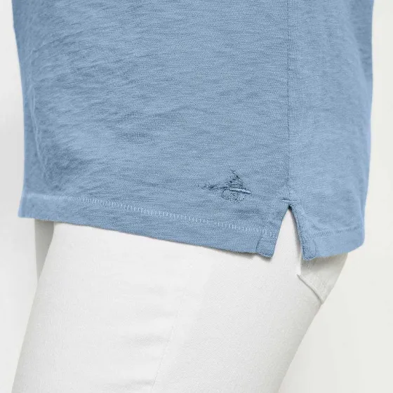 Orvis Shirts|Canyon Garment-Dyed V-Neck Short-Sleeved Tee Dusty Blue