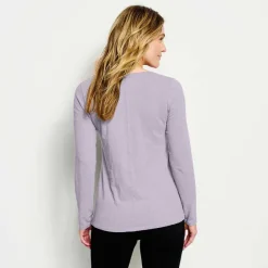 Orvis Shirts|Canyon V-Neck Long-Sleeved Tee Purple Fog