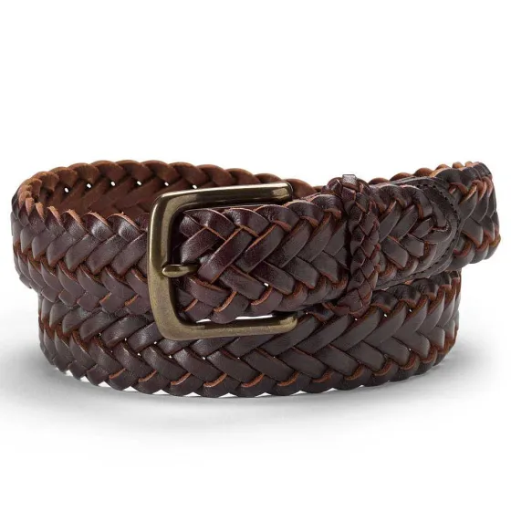 Orvis Belts|Classic Latigo Braid Belt Brown