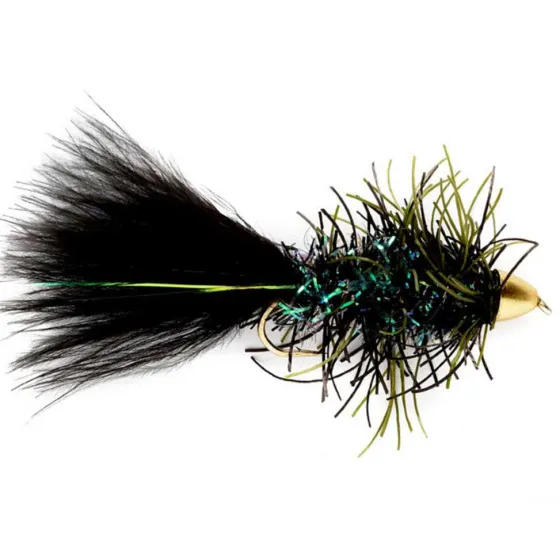 Orvis Streamer Flies|Conehead Rubber Bugger Black
