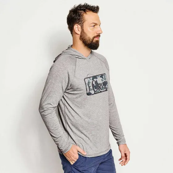 Orvis Shirts|Dricast Logo Hoodie Light Heather Grey