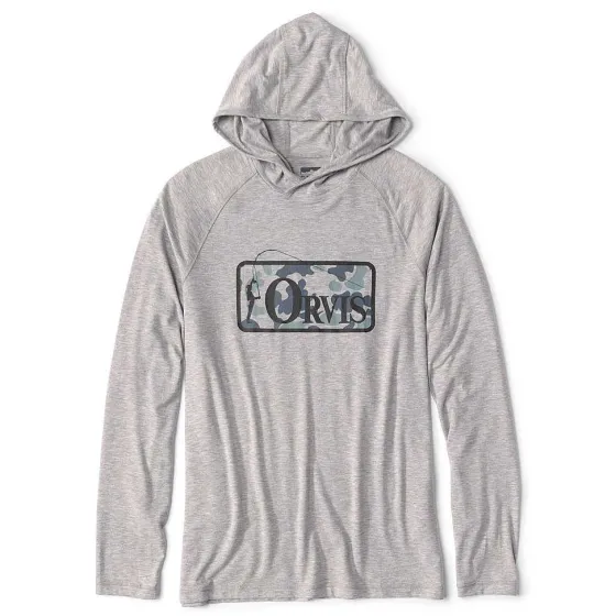 Orvis Shirts|Dricast Logo Hoodie Light Heather Grey