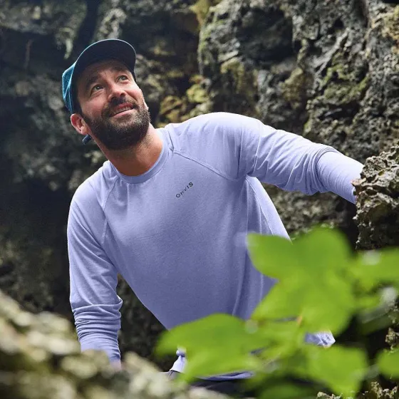 Orvis Shirts|Dricast Long-Sleeved Crew Bleached Blue