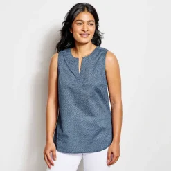 Orvis Shirts|Easy Sleeveless Printed Camp Shirt Punch Artist Floral