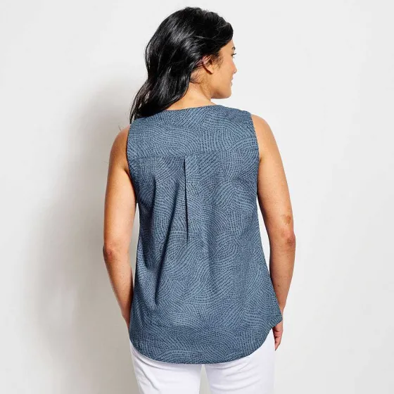 Orvis Shirts|Easy Sleeveless Printed Camp Shirt Punch Artist Floral
