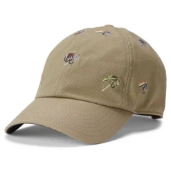 Orvis Hats|Embroidered Flies Ball Cap Safari Green