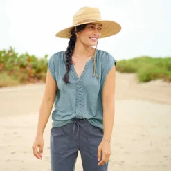 Orvis Shirts|Fresh Air Embroidered Dolman Top Tidewater