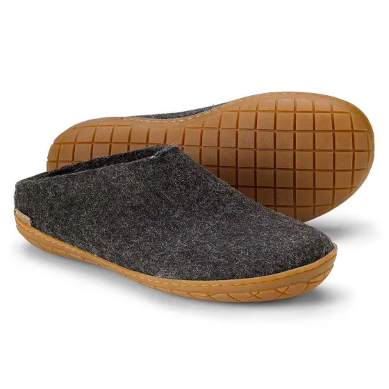 Orvis Slippers|Glerups Felted Wool Slip-Ons Charcoal