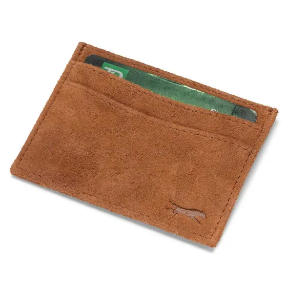 Orvis Wallets|Goat Suede Card Wallet Camel