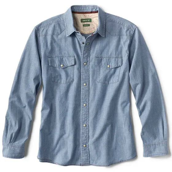 Orvis Shirts|Great Bend Washed Indigo Shirt Chambray