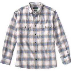 Orvis Shirts|Hemp/Cotton Yarn-Dyed Denim Long-Sleeved Shirt Dusty Blue