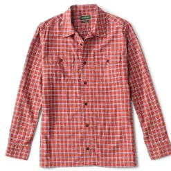 Orvis Shirts|Hemp/Tencel Long-Sleeved Camp Shirt Paprika