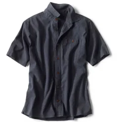 Orvis Shirts|Hemp/Tencel Stretch Short-Sleeved Shirt Navy