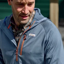 Orvis Sweatshirts|Horseshoe Hills Quarter-Zip Hoodie Bluestone