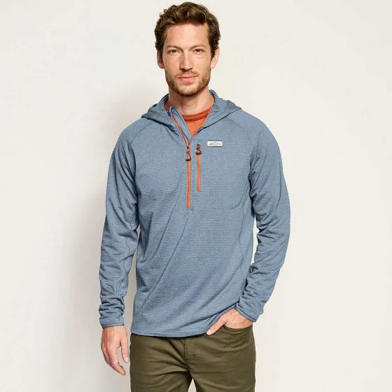 Orvis Sweatshirts|Horseshoe Hills Quarter-Zip Hoodie Bluestone