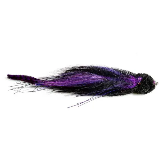 Orvis Streamer Flies|Joe'S Electric Grape Muskie Leech Black Purple