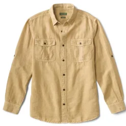 Orvis Shirts|Journey Long-Sleeved Bush Shirt Khaki