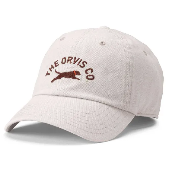 Orvis Hats|Jumping Lab Ballcap Bone/Chocolate