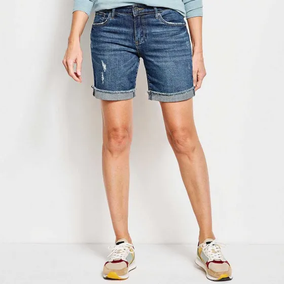Orvis Shorts|Kut From The Kloth® Catherine Boyfriend 7" Shorts Med Indigo Midrise