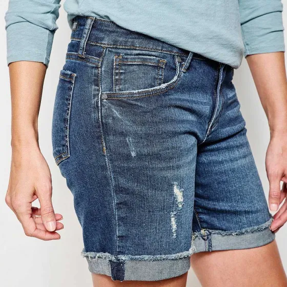 Orvis Shorts|Kut From The Kloth® Catherine Boyfriend 7" Shorts Med Indigo Midrise