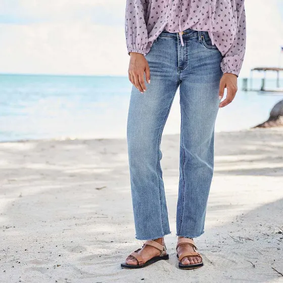 Orvis Pants|Kut From The Kloth® Kelsey Cropped Flare Jeans Light Indigo Hirise