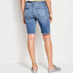 Orvis Shorts|Kut From The Kloth® Natalie Bermuda 10" Shorts Light Indigo Midrise