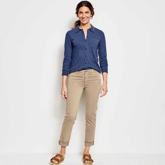 Orvis Pants|Kut From The Kloth® Stretch Twill Amy Crop Desert Khaki Exclusive