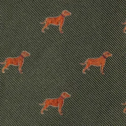 Orvis Scarves & Neckwear|Laksen Game Tie Loden Dog