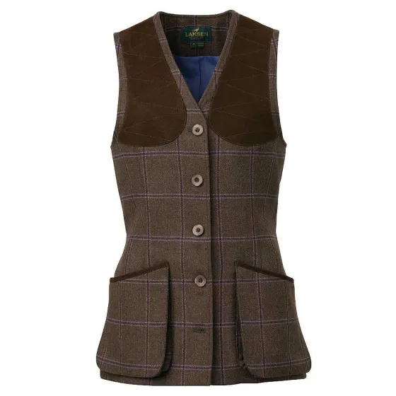 Orvis Vests|Laksen Women'S Tweed Shooting Vest Pipa