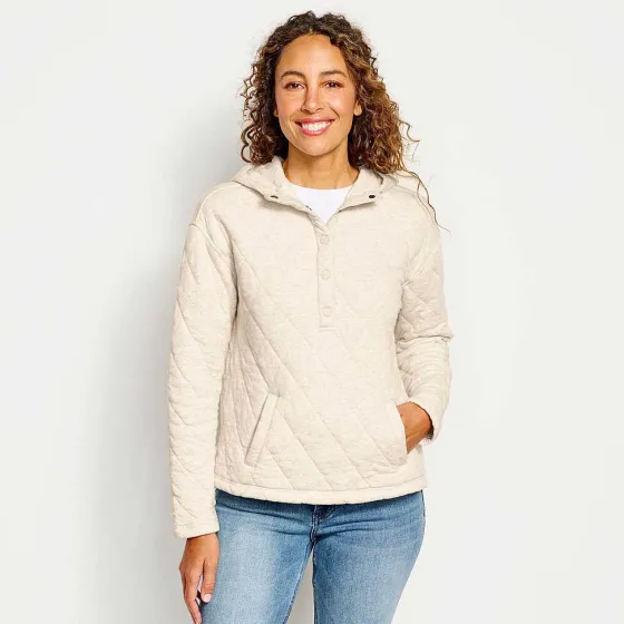 Orvis Sweatshirts|Lived-In Quilted Hoodie Oatmeal