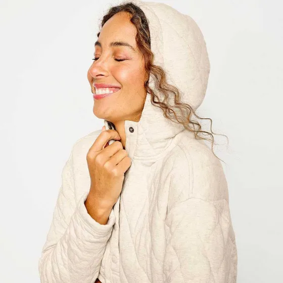 Orvis Sweatshirts|Lived-In Quilted Hoodie Oatmeal