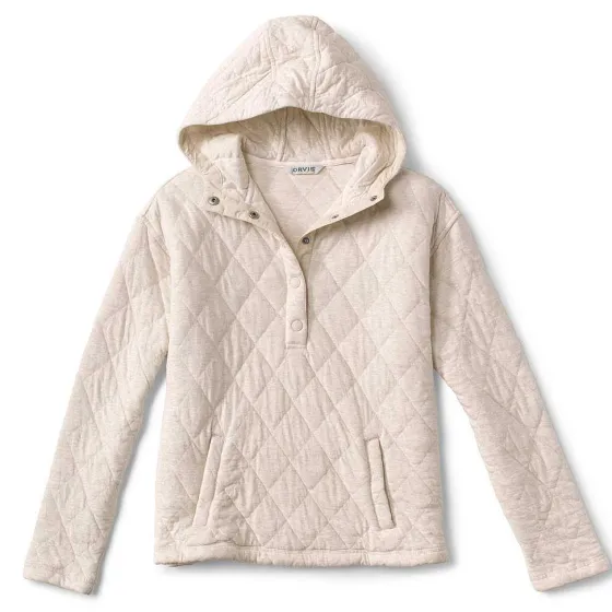 Orvis Sweatshirts|Lived-In Quilted Hoodie Oatmeal