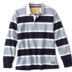 Orvis Shirts|Long-Sleeved Rugby Shirt Blue Fog