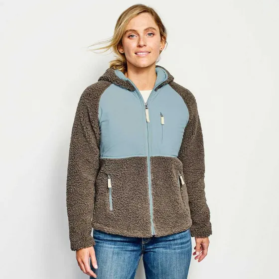 Orvis Fleece|Mad River Sherpa Hooded Jacket Mushroom