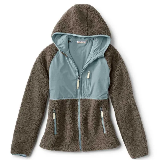 Orvis Fleece|Mad River Sherpa Hooded Jacket Mushroom
