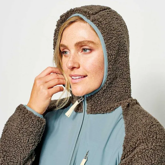 Orvis Fleece|Mad River Sherpa Hooded Jacket Mushroom