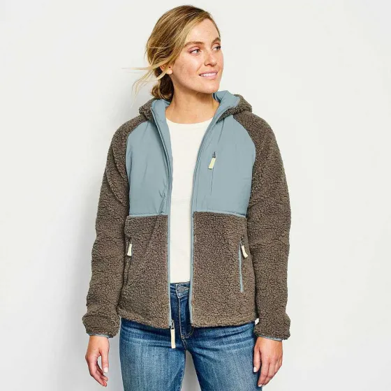 Orvis Fleece|Mad River Sherpa Hooded Jacket Mushroom