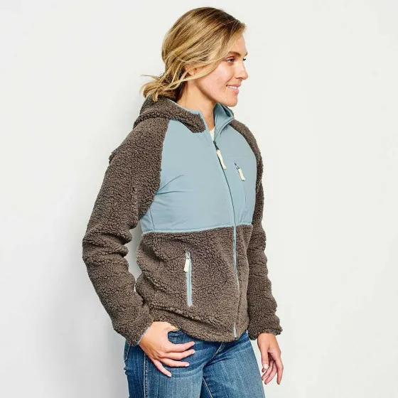Orvis Fleece|Mad River Sherpa Hooded Jacket Mushroom
