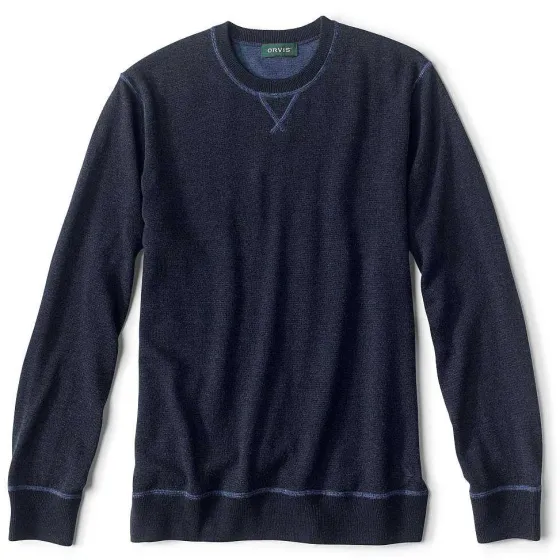 Orvis Sweaters|Merino Crewneck Navy