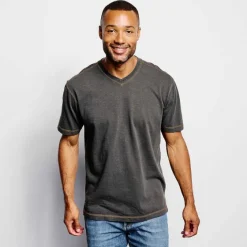 Orvis Shirts|Montana Morning® High V-Neck Short-Sleeved T-Shirt Obsidian